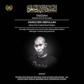 Agong, permaisuri zahir takziah pemergian bekas atlet angkat berat Darus Abdullah