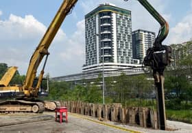 MBSJ installs 366 sheet piles to stabilise soil movement
