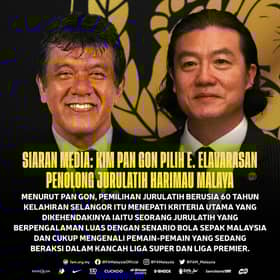 Pan Gon pilih Elavarasan jadi pembantu jurulatih Harimau Malaya