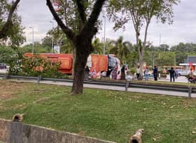 Bas terbabas akibat tumpahan minyak, empat pelajar USIM cedera