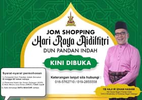 DUN Pandan Indah tawar baucar beli-belah RM100 sempena Aidilfitri