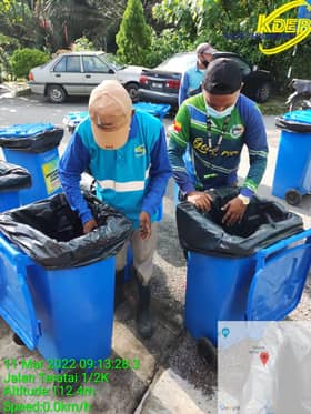 KDEBWM sedia tong sampah di kawasan tanah runtuh, permudah operasi pembersihan