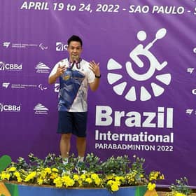 Liek Hou champ at Brazil Para Badminton Championship