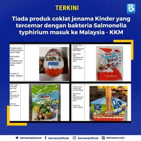 Kementerian kesihatan jamin coklat jenama Kinder selamat dimakan