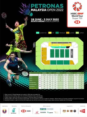 Badminton terbuka Malaysia kembali, tiket mula dijual Khamis