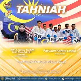 King, Queen congratulate national shooter, men's karate team