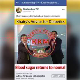 KKM tidak pernah memperakukan produk ganti ubat rawat diabetes