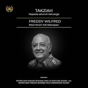 Agong, permaisuri zahir takziah pemergian bekas pemain hoki Freddy Wilfred Vias