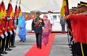King attends RMAF 64th anniversary parade