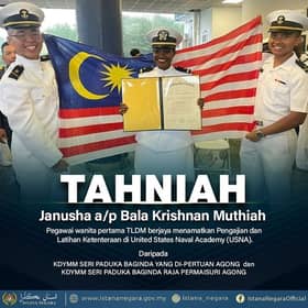King, Queen congratulate Janusha, first Malaysian woman to graduate from USNA