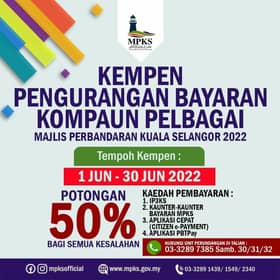 MPKS tawar diskaun 50 peratus bayaran kompaun selama sebulan, mulai 1 Jun