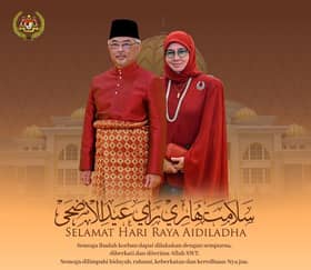 Agong, permaisuri ucap selamat menyambut Aidiladha
