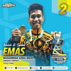 2022 Commonwealth: Double joy as weightlifting squad scoops second gold through Aznil Bidin