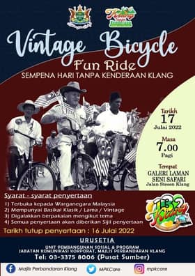 Vintage Bicycle Fun Ride in Klang offers exciting prizes