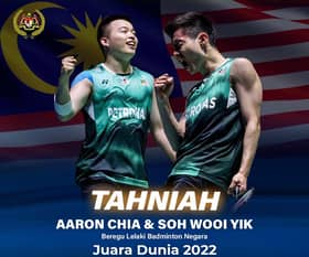 Agong, Permaisuri ucap tahniah kejayaan Aaron, Wooi Yik