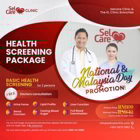 Selcare tawar pemeriksaan kesihatan serendah RM109 sempena bulan kemerdekaan