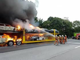 Lima kereta Honda musnah, treler terbakar - polis