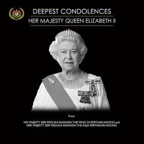 Agong, permaisuri zahir takziah kemangkatan Ratu Elizabeth II