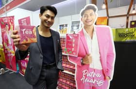 Pelakon Putra Amaris promosi produk, perluas jaringan di ekspo niaga