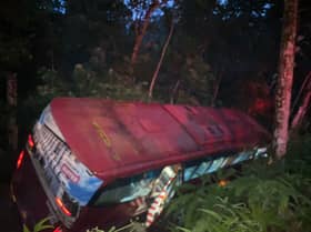 Bas bawa pelajar universiti terbalik di Tanjung Malim, 11 cedera ringan