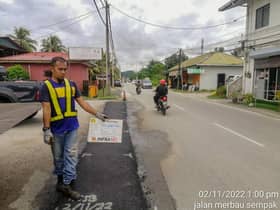 Lagi jalan dibaiki dalam tempoh 24 jam selepas aduan orang ramai