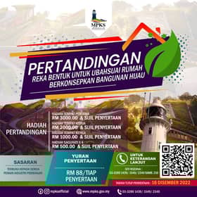 Pertandingan reka bentuk bangunan hijau MPKS tawar hadiah wang tunai hingga RM6,500