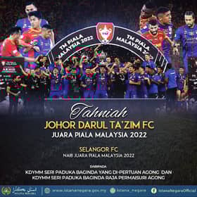 King, Queen congratulate Southern Tigers on Malaysia Cup win