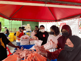 300 papan telur habis kurang sejam di jualan murah DUN Kinrara