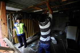 Demolition of illegal construction gives way to road upgrading works