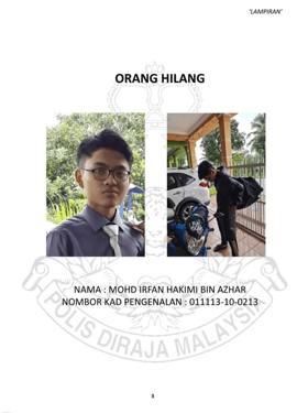 Polis mohon bantuan orang ramai kesan penuntut UPM hilang