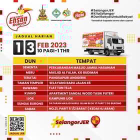 Sembilan lokasi jualan murah esok, tawar barangan asas lebih murah