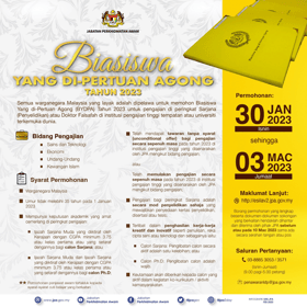 Permohonan Biasiswa Yang di-Pertuan Agong 2023 dibuka 30 Januari hingga 3 Mac