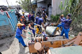 Post-flood mission: Narrow paths, bulk waste pile up some challenges for volunteers