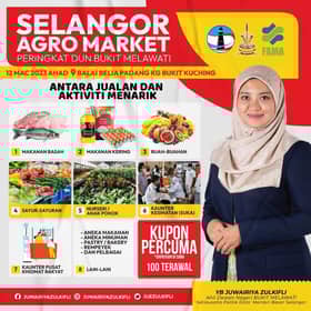 100 pengunjung awal Selangor Agro Market DUN Bukit Melawati dapat kupon RM5