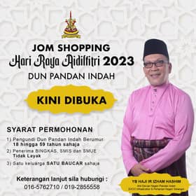 Warga DUN Pandan Indah dipelawa mohon baucar beli-belah Aidilfitri