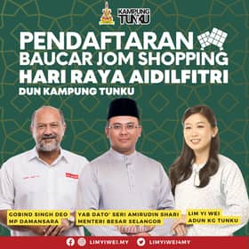 Warga Kampung Tunku dipelawa mohon baucar beli-belah Aidilfitri