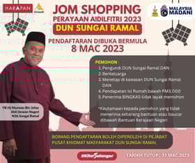 DUN Sungai Ramal buka pendaftaran Jom Shopping Aidilfitri hingga 31 Mac