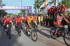 Raja Muda flags off 50km event with nearly 1,000 cyclers