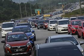 Slow heavy traffic reported at major highways this evening