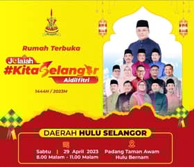 MB pelawa warga Hulu Selangor meriahkan rumah terbuka Aidilfitri Sabtu ini