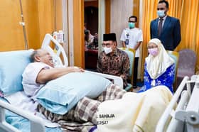 Anwar, Wan Azizah visit Raja of Perlis at Putrajaya Hospital