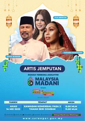 M Nasir, Dayang Nurfaizah meriahkan rumah terbuka di Gombak 14 Mei