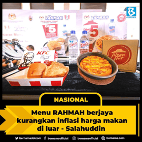 Menu Rahmah kurangkan inflasi harga makanan di luar rumah