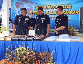 Dadah bernilai RM3.43 juta dirampas, lima lelaki ditahan