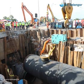 Pembaikan paip pecah Jalan Bukit Cerakah siap sepenuhnya, bekalan air mula disalur