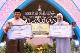 Pasangan qari, qariah Hulu Langat juara tilawah al-Quran Selangor