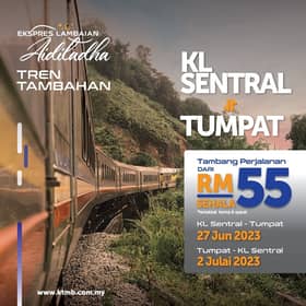 Tiket tambahan tren ekspres laluan KL Sentral-Tumpat dijual mulai 8 malam ini