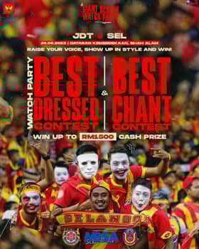 Tayangan skrin besar malam ini, hadiah wang tunai menanti penyokong Selangor FC