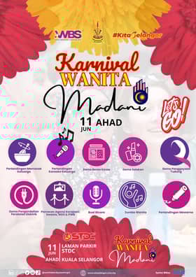 Orang ramai dijemput hadir ke Karnival Wanita Madani, Ahad ini