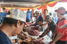 12 lembu tumbang di program korban perdana DUN Paya Jaras